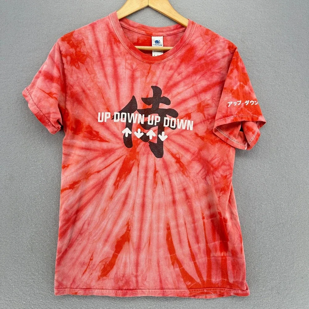 CoryxKenshin Up Down Up Down Official YOUTUBE Tie Dye Shirt Red SZ M Gamer RARE